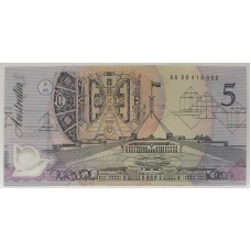 AUSTRALIA 1992 . FIVE 5 DOLLARS BANKNOTE . FRASER/COLE . FIRST PREFIX AA00